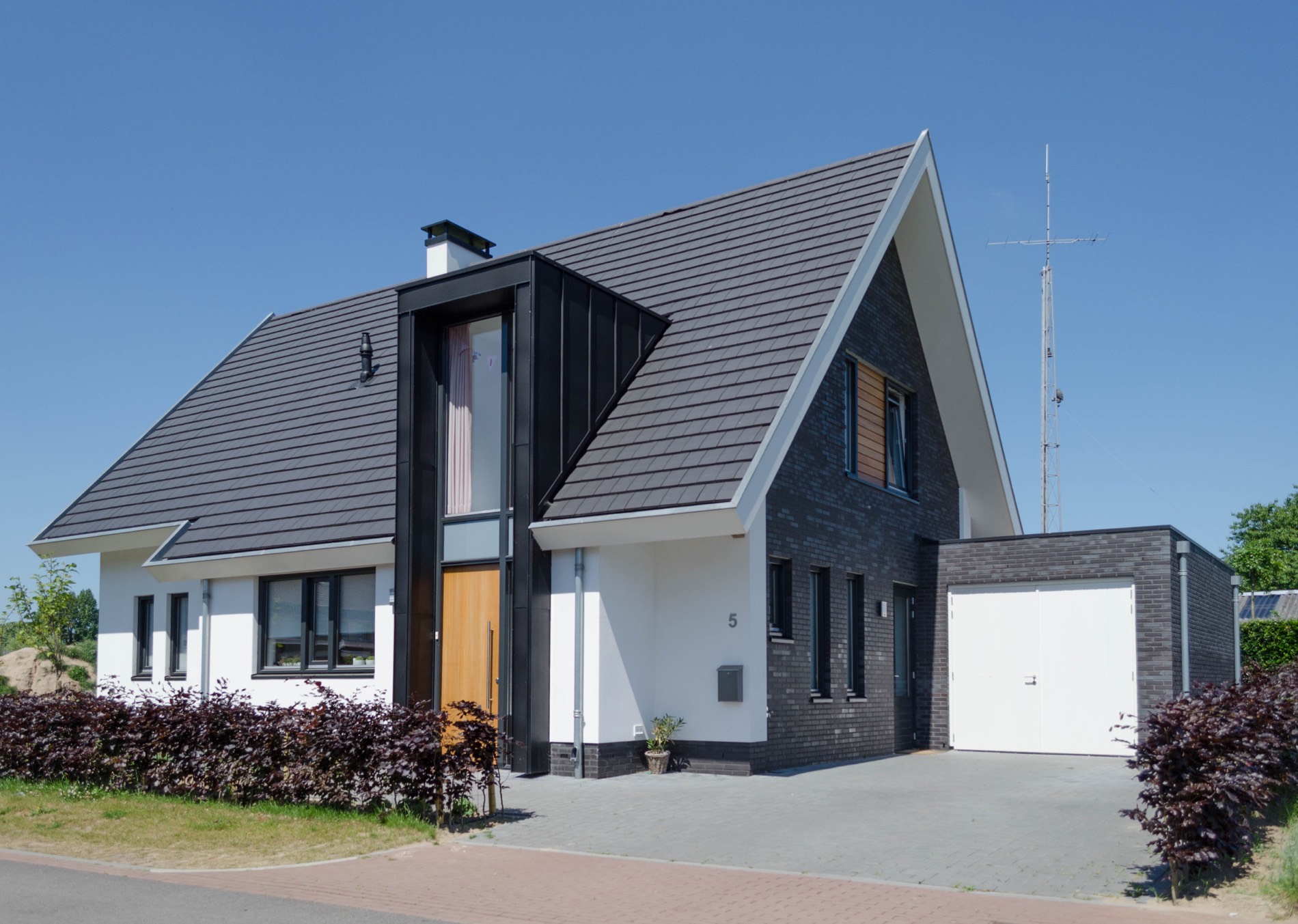 nieuwbouw woning modern stucwerk