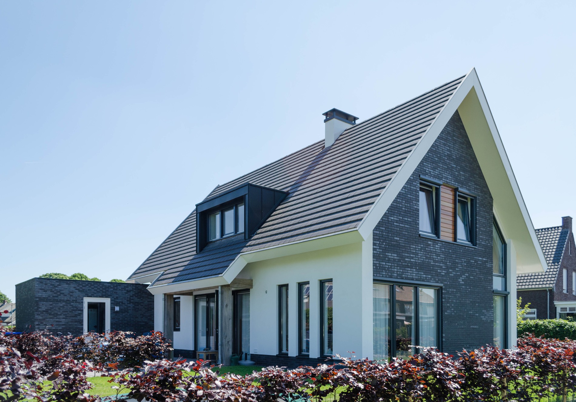 nieuwbouw woning modern stucwerk