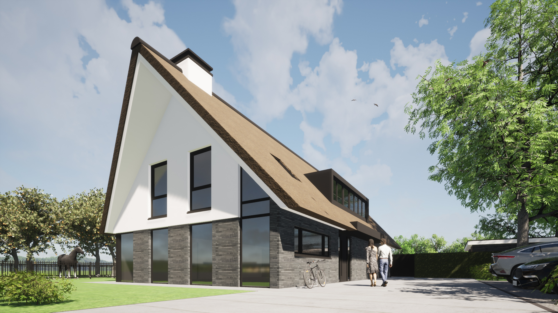 rietgedekt modern nieuwbouw