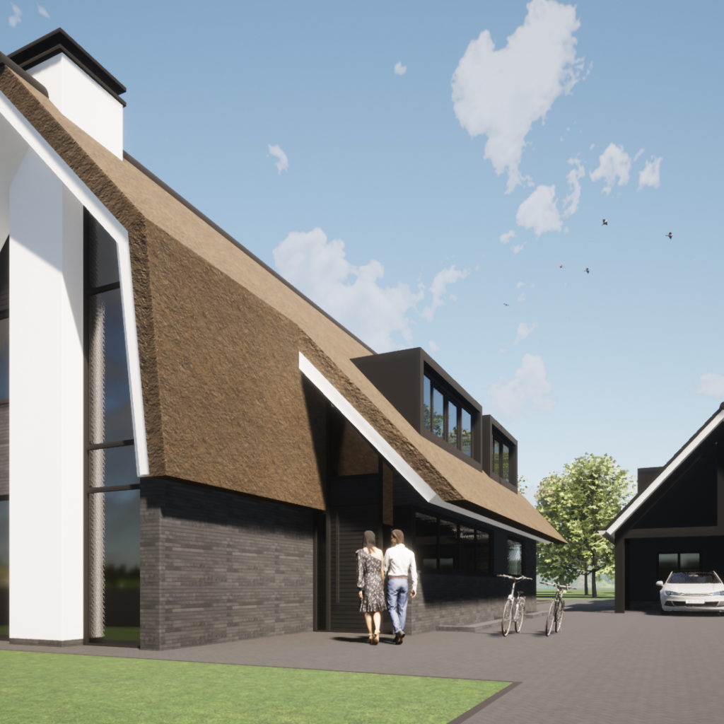 modern riet landelijk woning